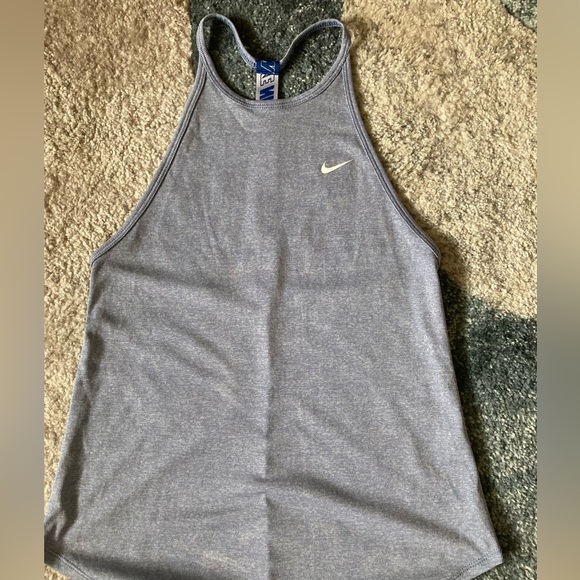 Nike Tops - Nike blue and white striped racer back tank top